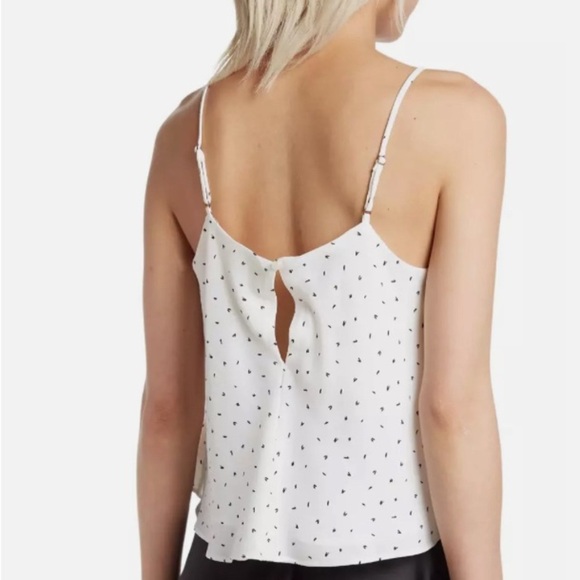5/$25 Size L Abound Women's V-neck  Swing Camisole Top, Ivory-Black Abstract - Picture 2 of 7